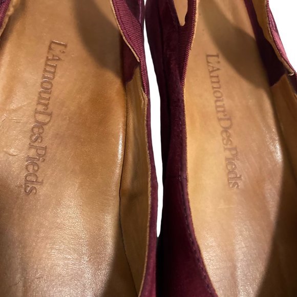 L’AMOUR DES PIEDS Cypris Suede Sling Back Round Toe Flats - Picture 4 of 10